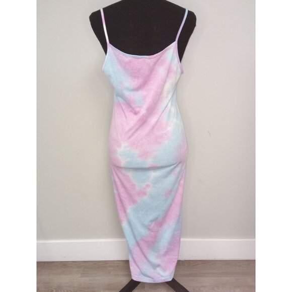 Shein Women's Blue Pink Tie Dye Midi Dress Size Large (8/10) - Picture 3 of 6